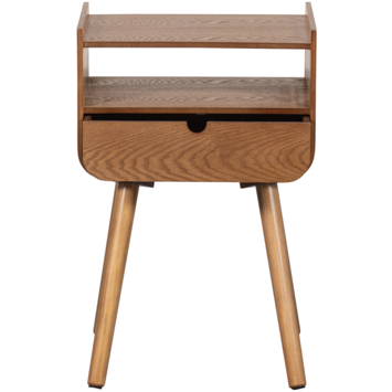 WOOOD bijzettafel Nils natural hout 36x30 cm