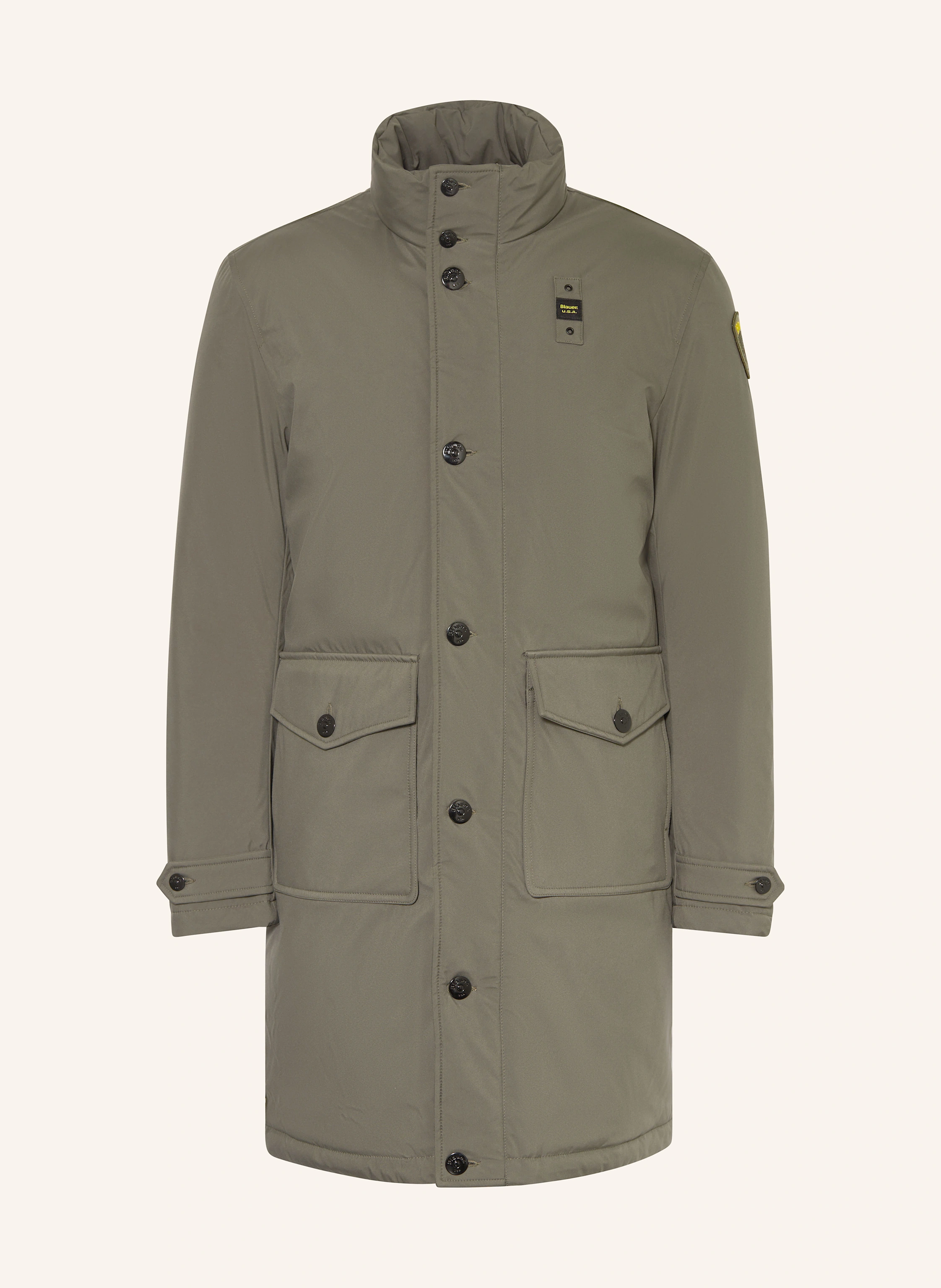 Blauer Daunenparka