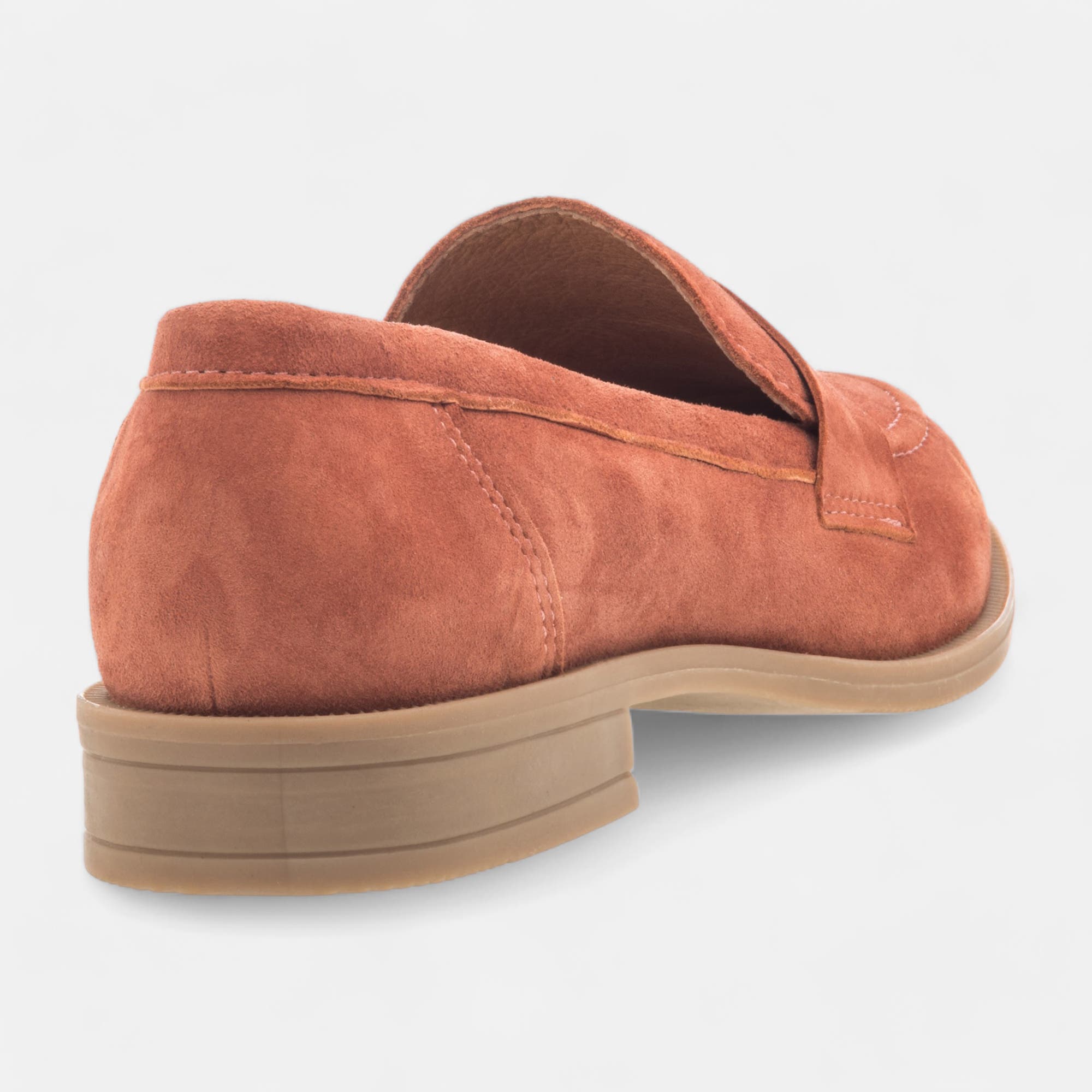 Mocassins Femme en cuir corail