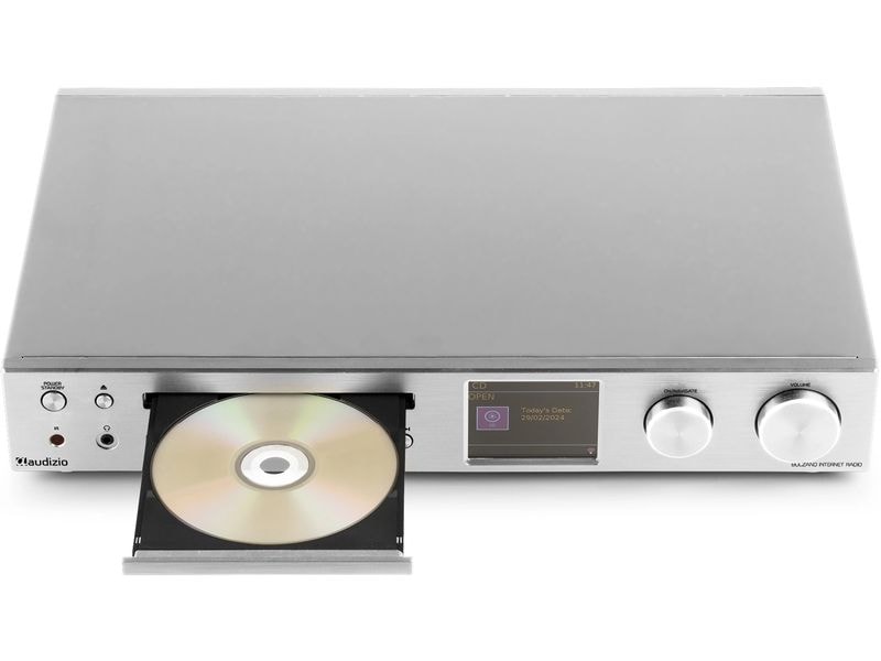 Audizio Internet Radio Bolzano Aluminium Radio mit Verstärker und DAB /CD
