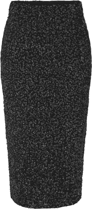 Pieces PCKAM HW MIDI SKIRT BC Black/black sequins