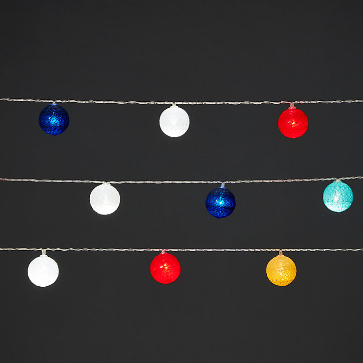 Guirlande lumineuse LED intérieure multicolore câble transparent 3,15 m