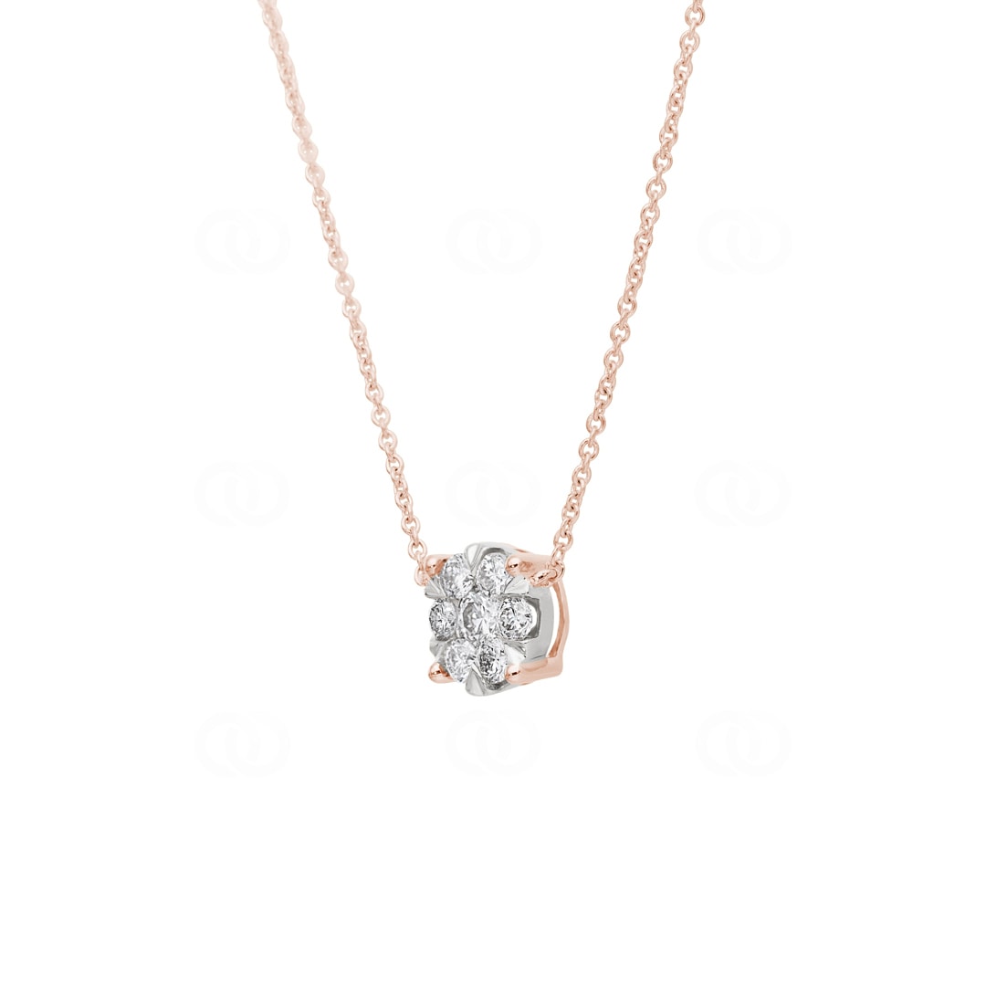 Collier 750/18 K Roségold mit Diamanten 0.33ct H/Si