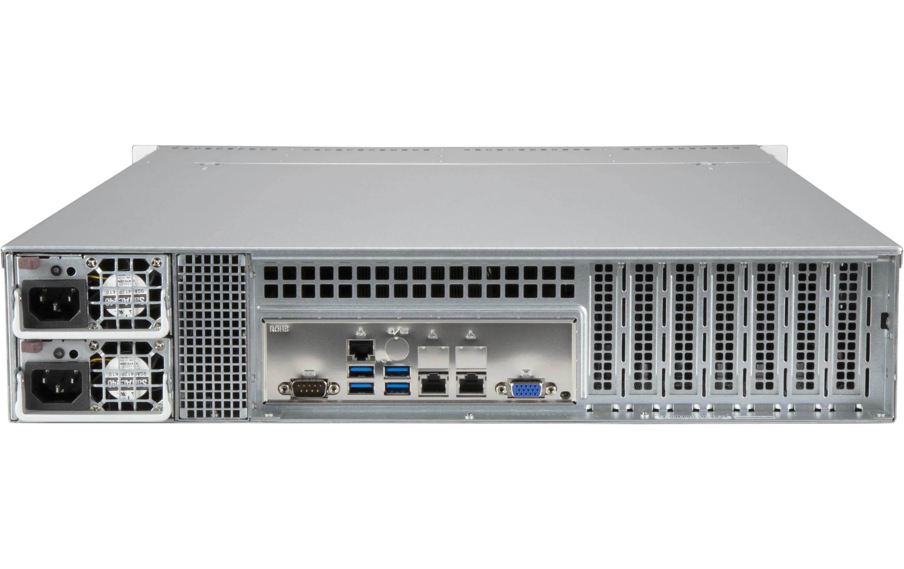 SuperChassis 825BTQC-R1K23LPB<br>2U-Rackmount-Chassis mit 8x Hot-Swap SAS3/SATA Laufwerksschächten, optimiert für E-ATX und ATX-Mainboards