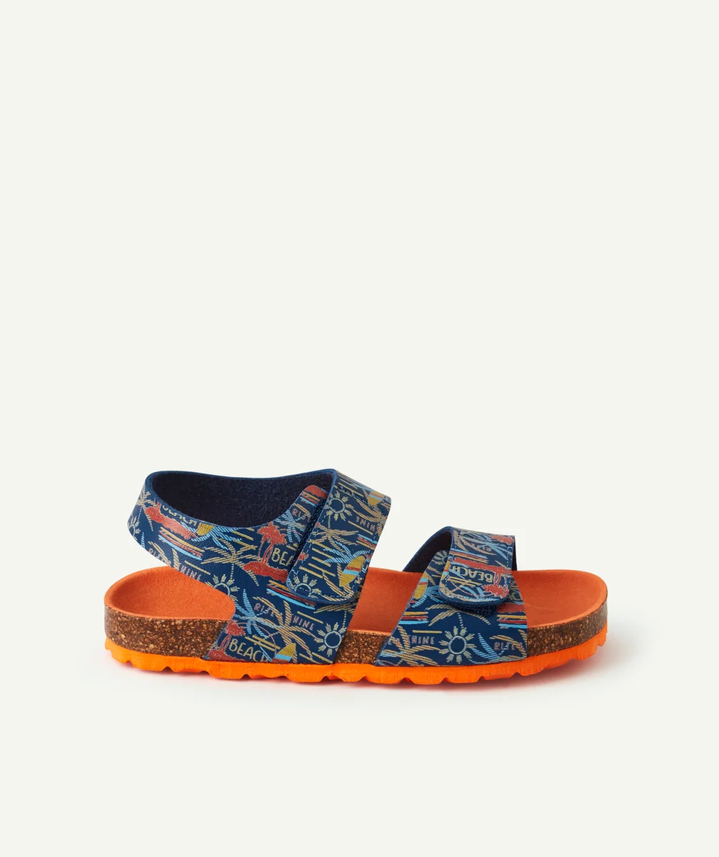 KICKERSSANDALES GARÇON SUMMERKRO MARINE STREET ET ORANGE AVEC SCRATCH