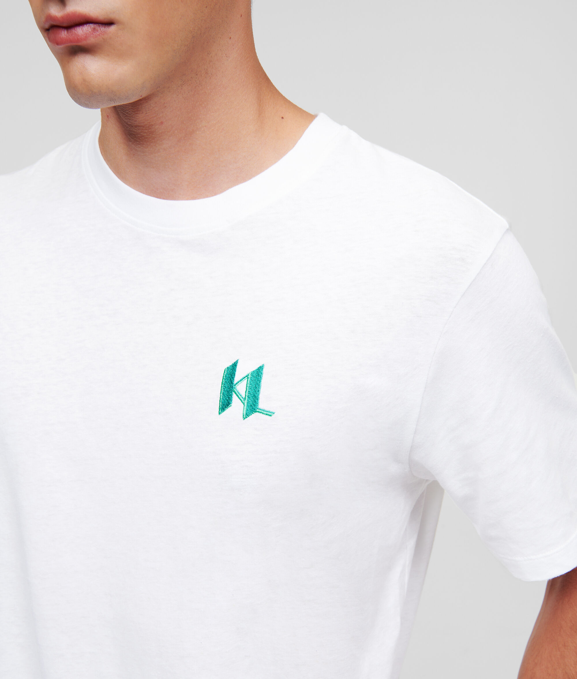 T-SHIRT EN MÉLANGE DE LIN KL MONOGRAM