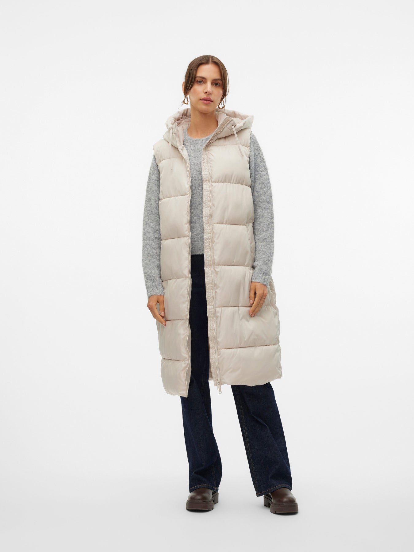 Vero Moda Vmligaane Waistcoat 4361721 pumice stone