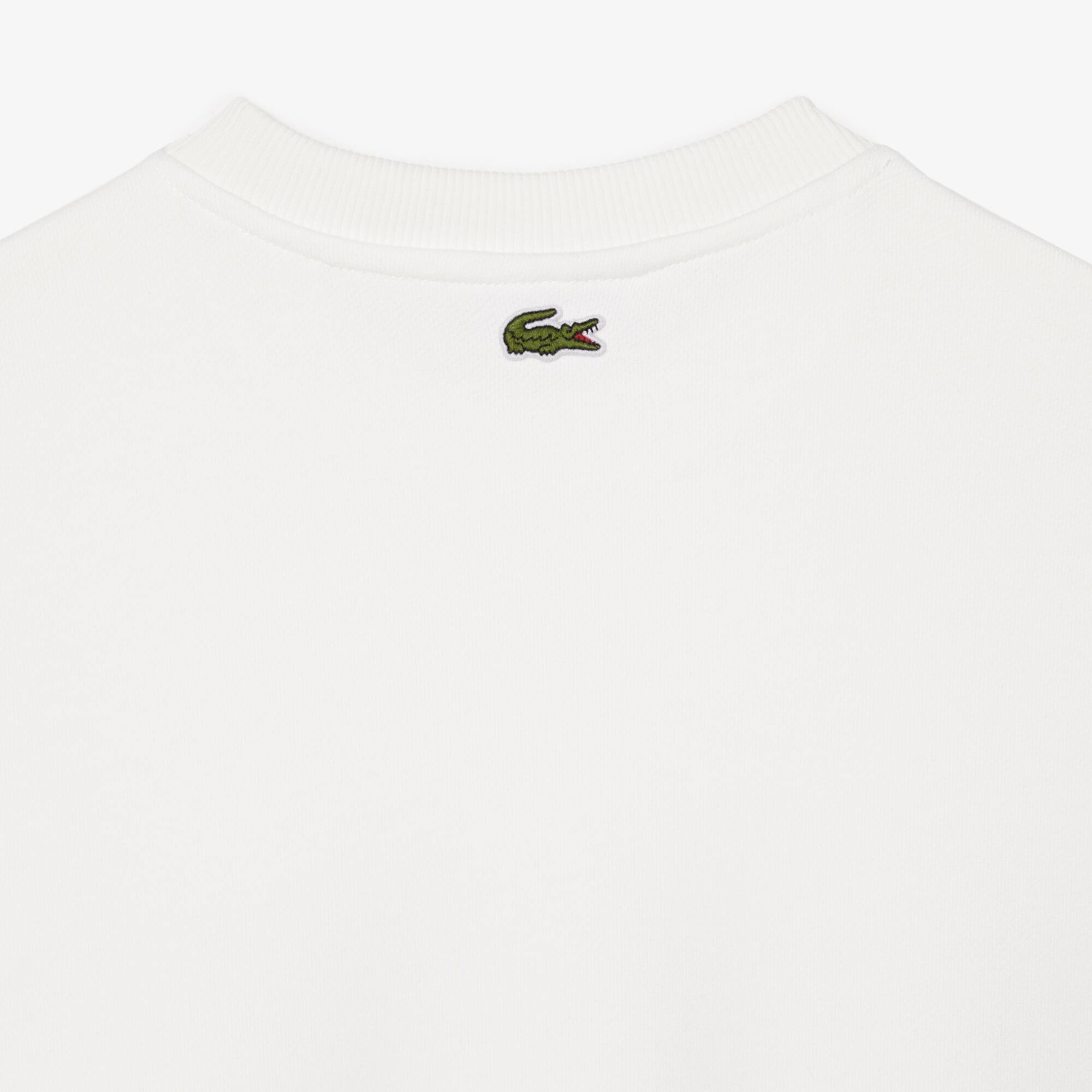 Damen LACOSTE Sweatshirt mit Rundhals und Tennisnetz-Aufdruck Sweatshirts - Weiss - Lacoste - Damen