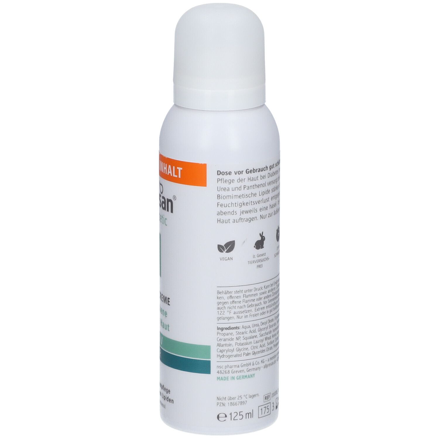 Allpresan diabetic INTENSIV + REPAIR Schaum-Creme mit Urea - Jetzt 3€ Rabatt mit Code ,,allpresan3''