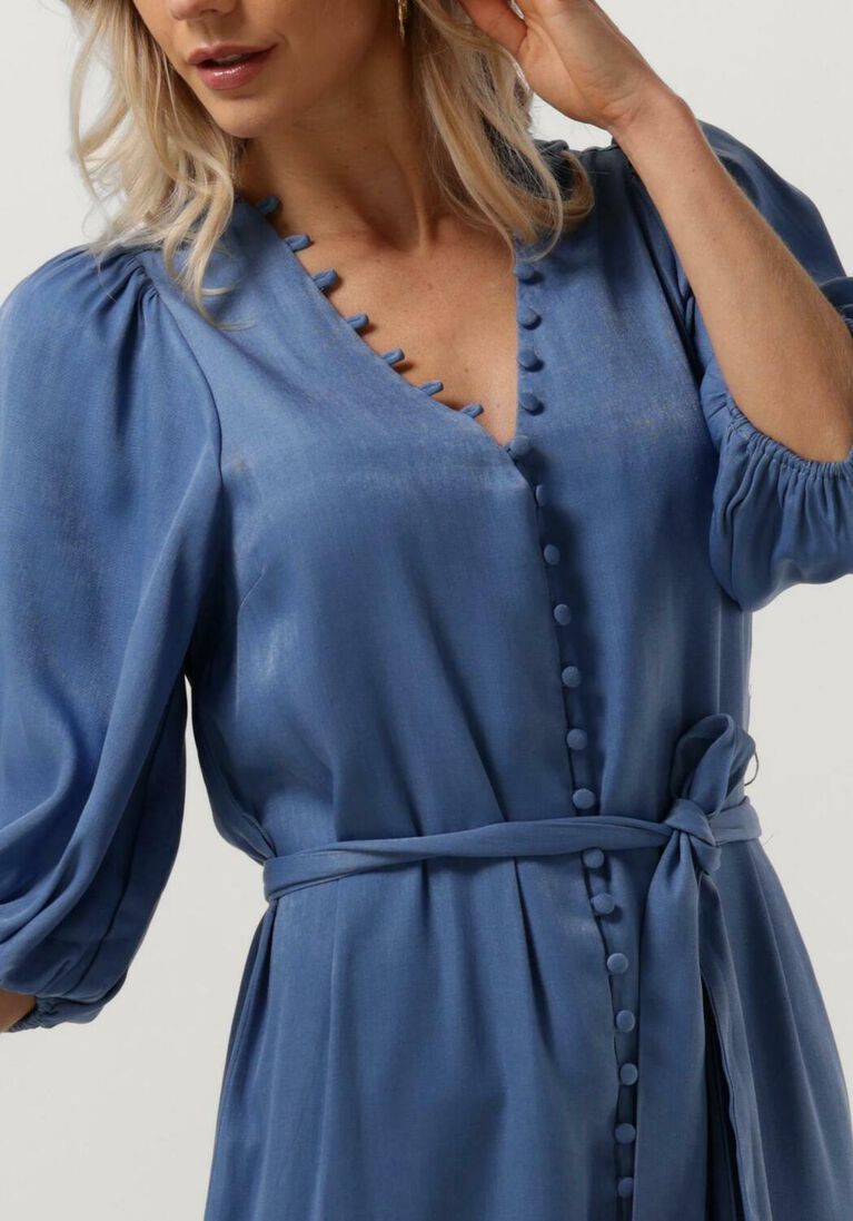 FREEBIRD blauwe freebird maxi jurk wv-wash-satin-vis-23-1