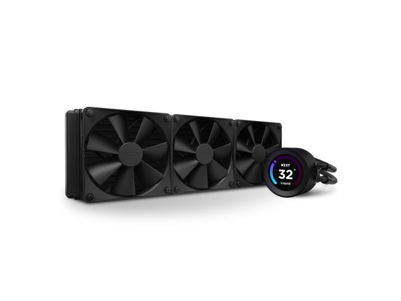 NZXT Wasserkühlung Kraken Elite 360 Schwarz Wasserkühler für Intel und AMD Prozessorsockel mit LCD-Anzeige