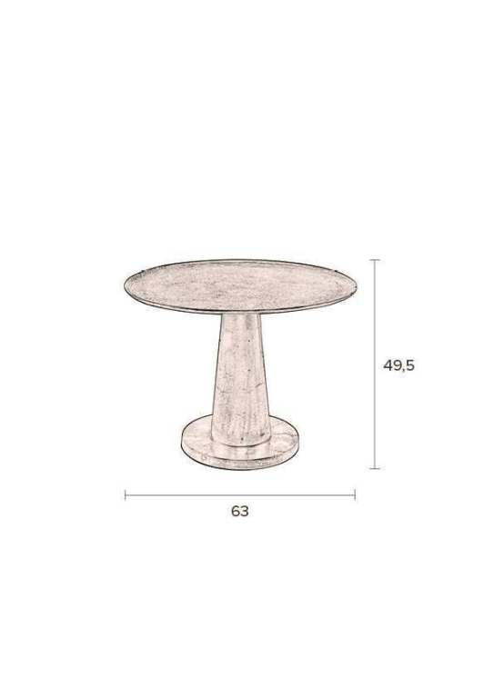 Dutchbone Brute bijzettafel nikkel