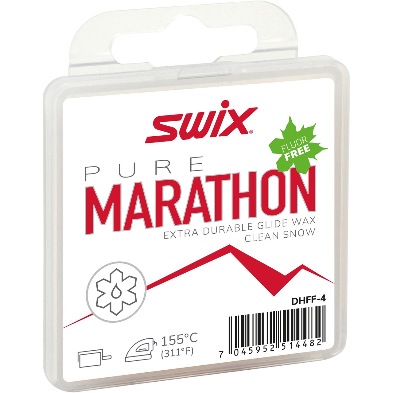 Swix Marathon White Fluor Free 40g Utviklet spesielt for lengre distanser på nyere og ren snø