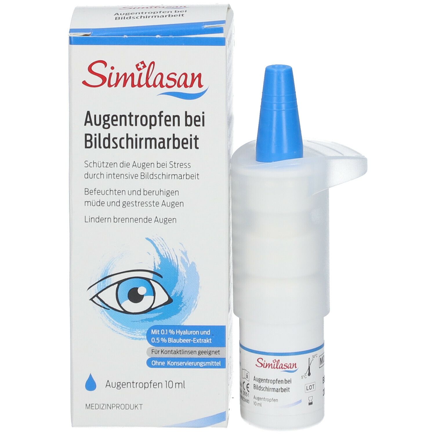 Similasan Augentropfen bei Bildschirmarbeit