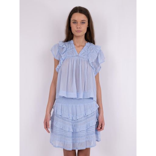Neo Noir Jayla S Voile Bluse, Light Blue, 42