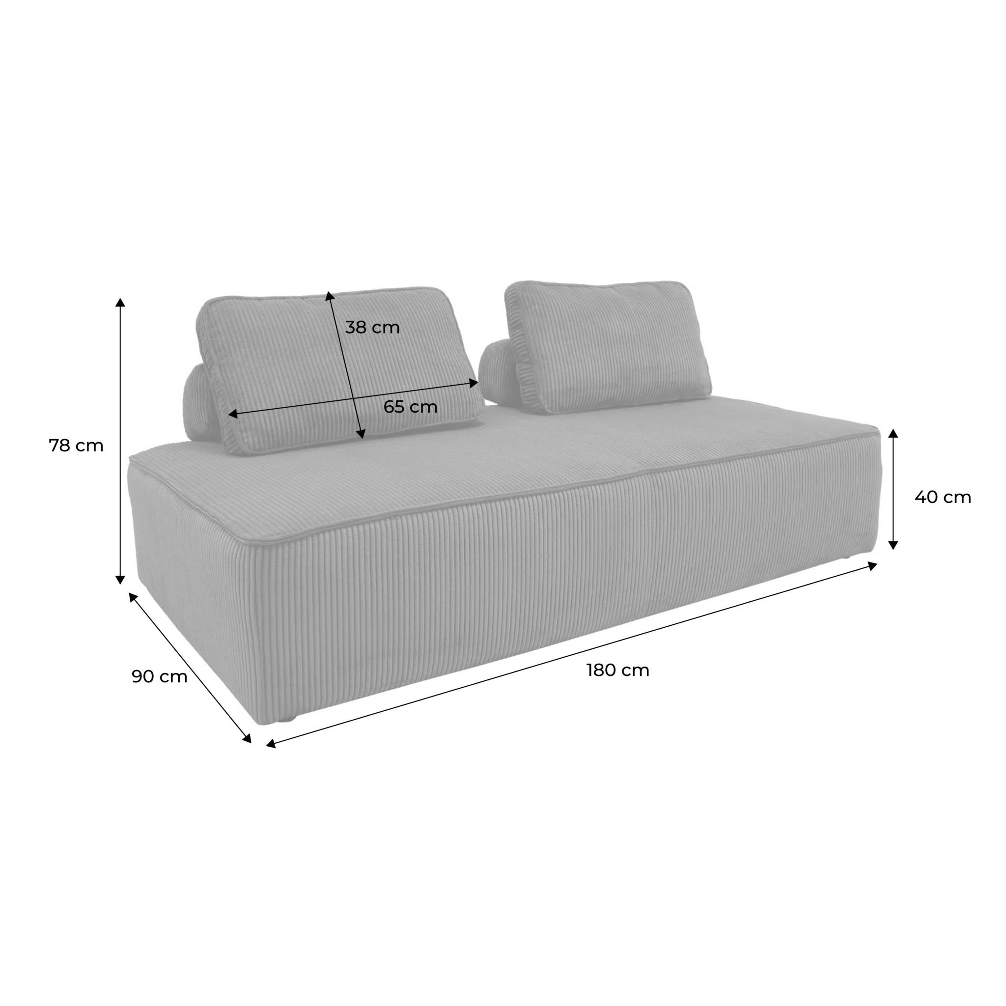 sweeek - Fauteuil in corduroy 2 zitplaatsen