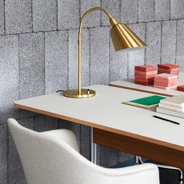 &Tradition - Pavilion AV16 Schreibtisch, 130 x 65 cm, Eiche / Linoleum Mushroom (4176)