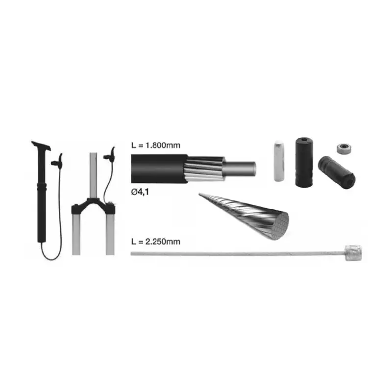 ELVEDES Kit Etanche 0 friction pour tige de selle noir inox 49 brins