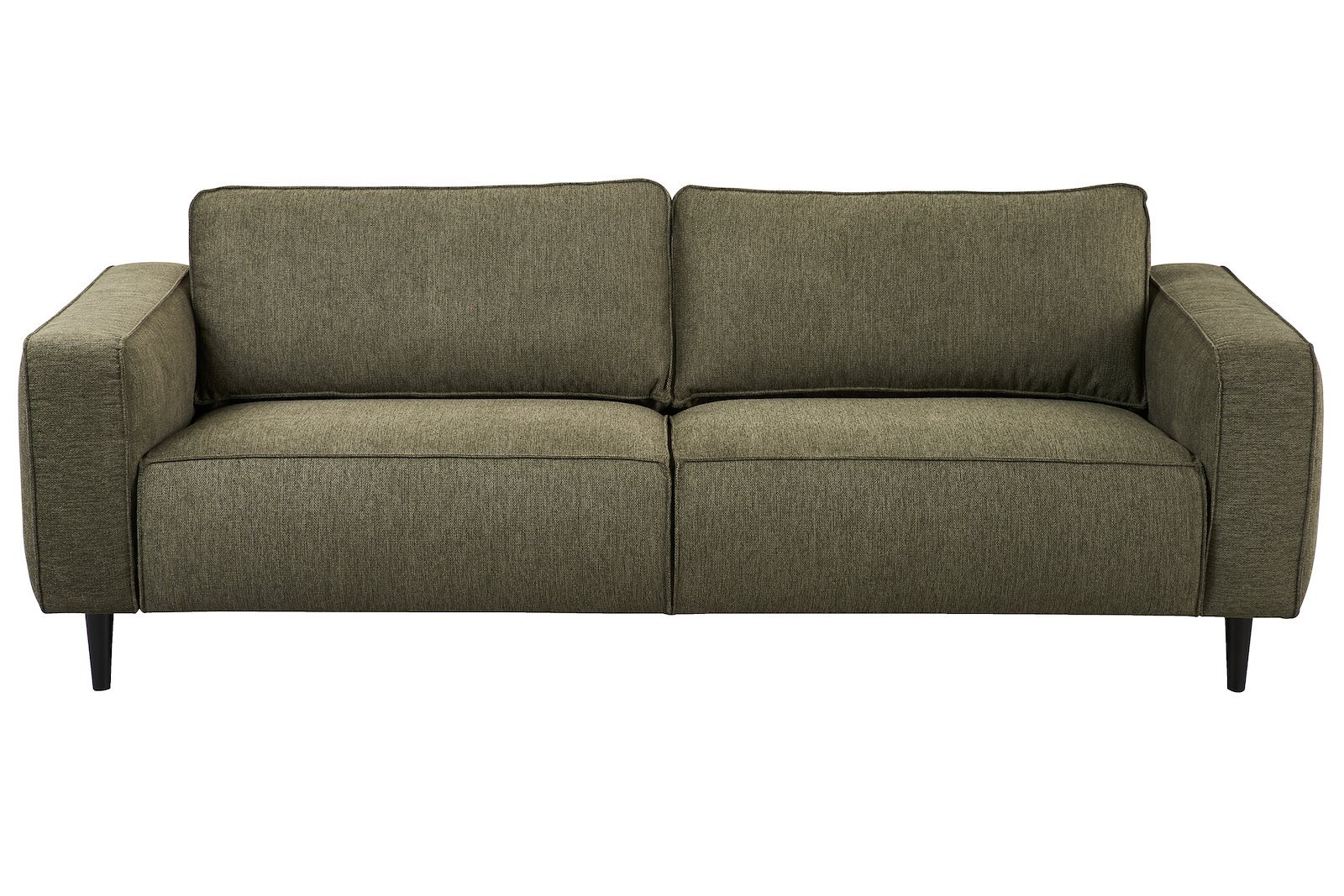 Jessie 3-seter sofa 3-seter i tekstil Brego 77 grønn med mørk brune ben i heltre.