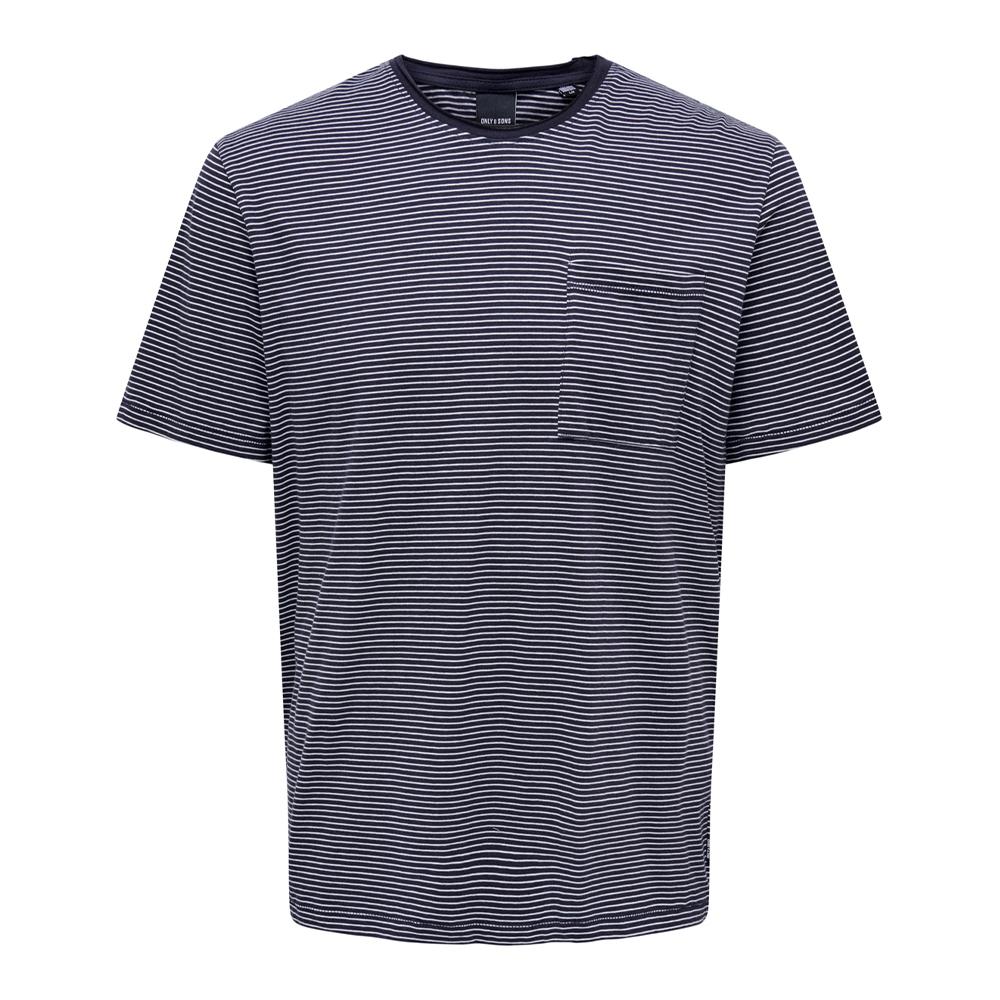 Only & Sons T-shirt Marine Homme Only & Sons Onsbale