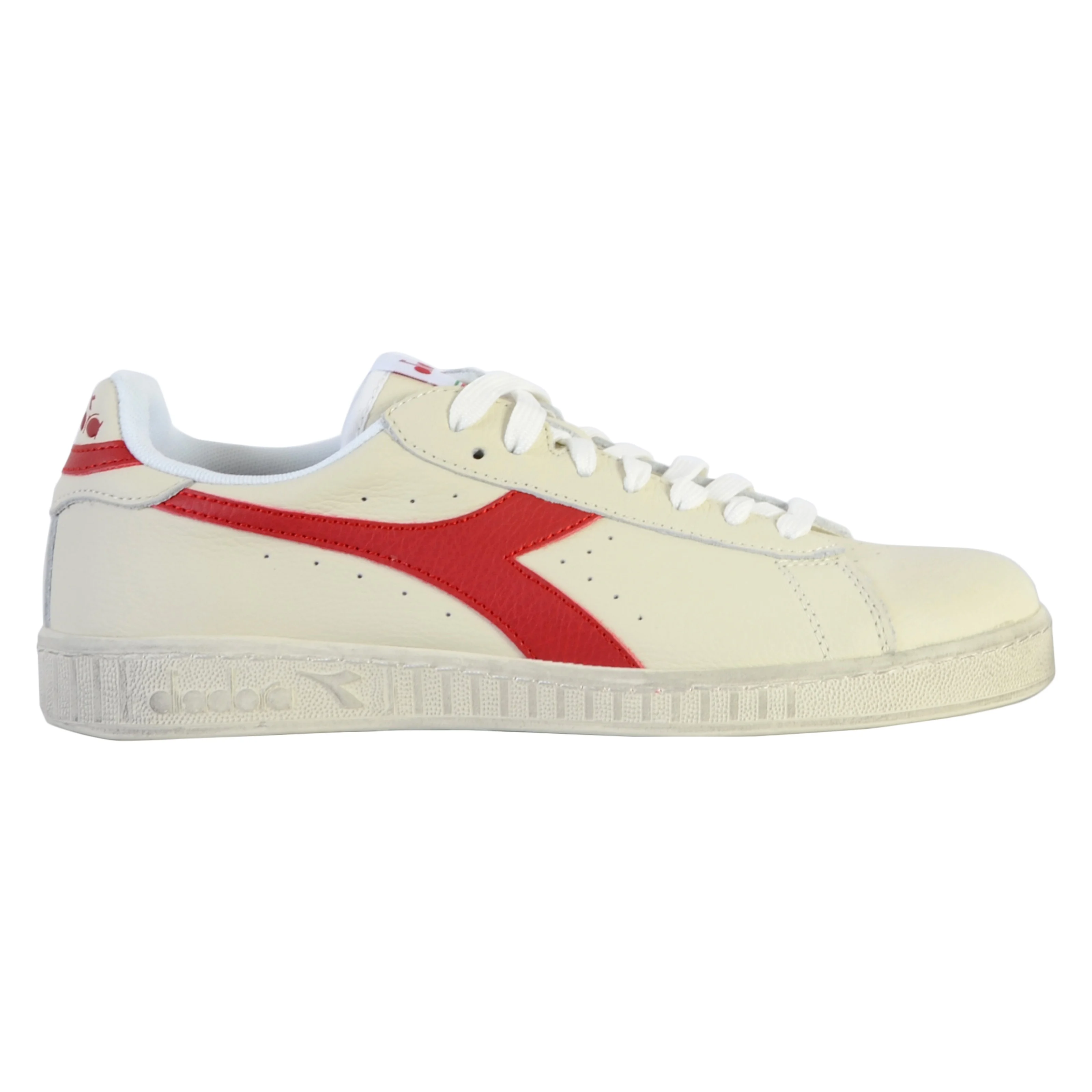 Basket cuirgame l low waxed unisex | Blanc