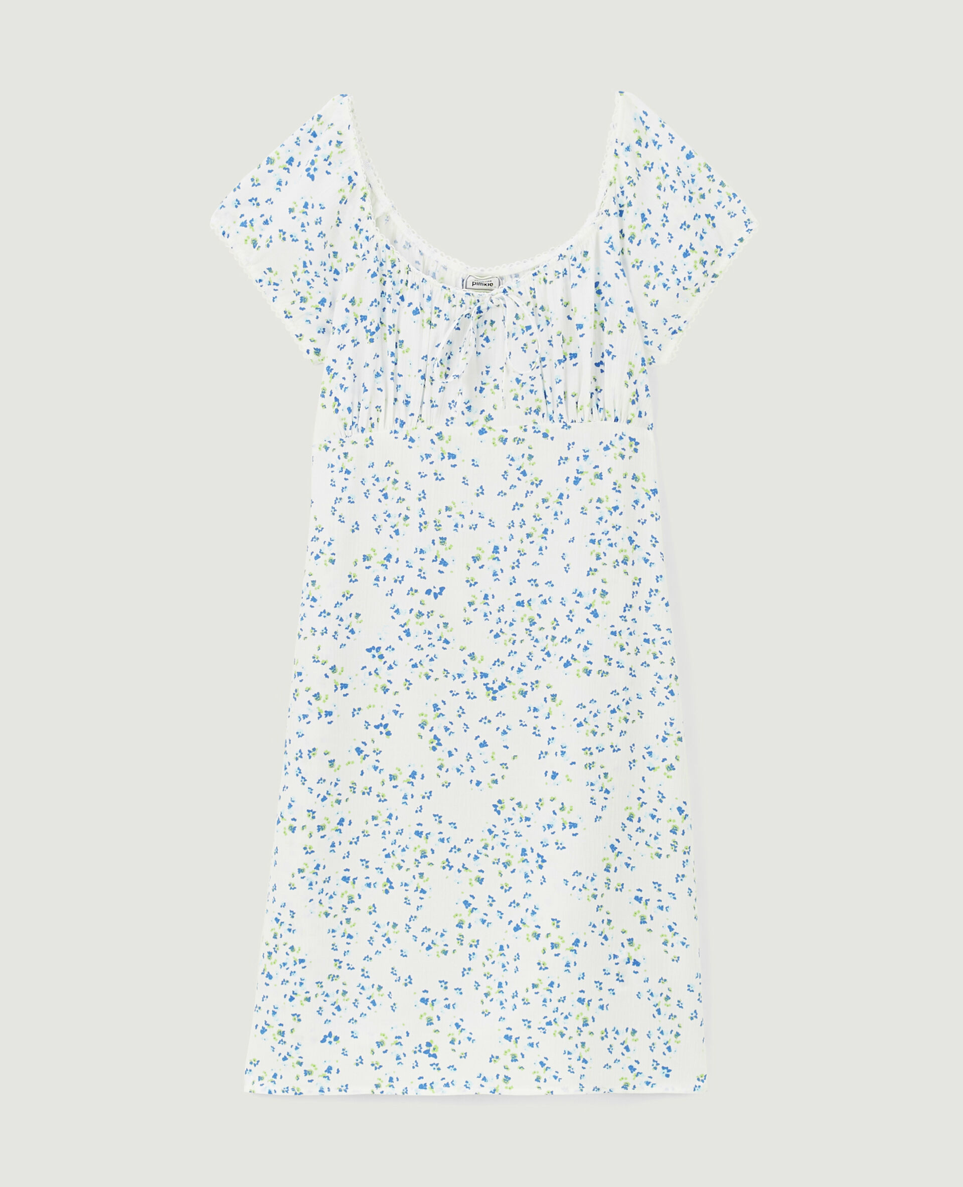 Robe courte avec fronces - Blanc
