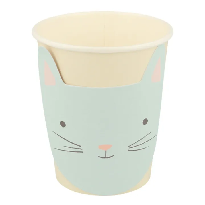 Meri Meri Gobelets Chat pastel - Set de 8