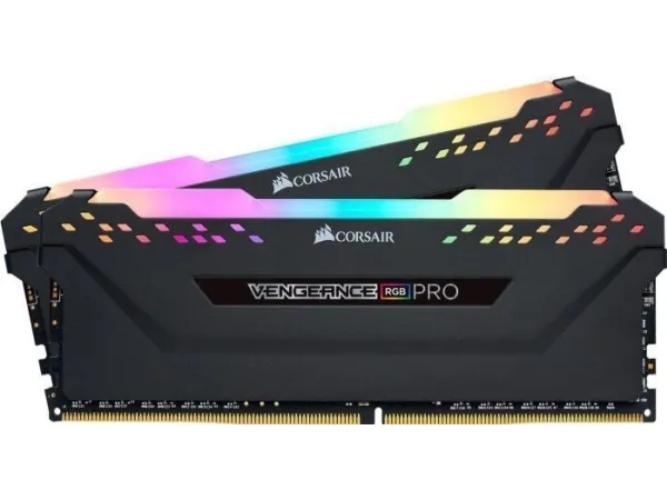 CORSAIR Vengeance RGB PRO - DDR4 - sæt - 32 GB: 2 x 16 GB - DIMM 288-PIN - 3200 MHz / PC4-25600 - CL16 - 1.35 V - ikke bufferet - ikke-ECC - sort