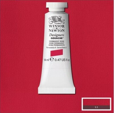 Winsor & Newton - Designers Gouache Maling - Permanent Rose 14 ML