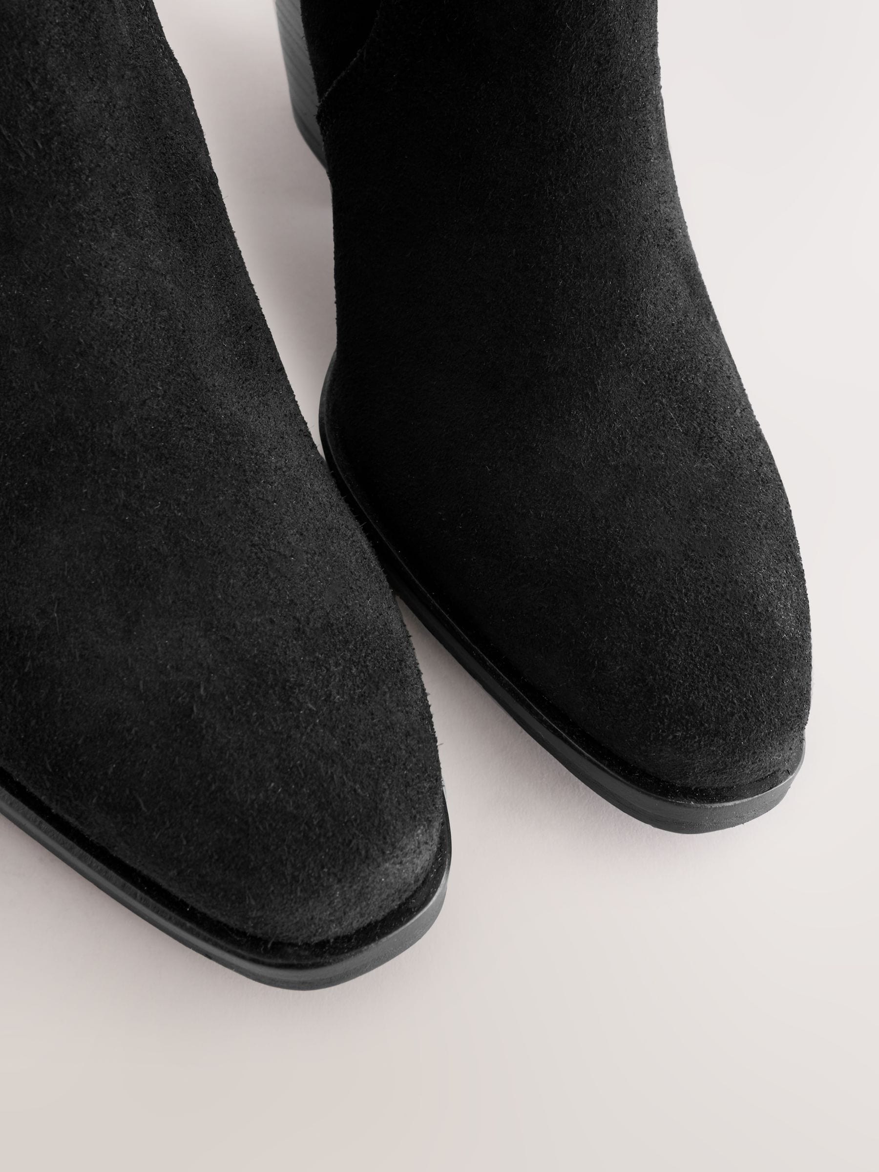 Zwart - Leren cowboy Boots met enkelhoogte