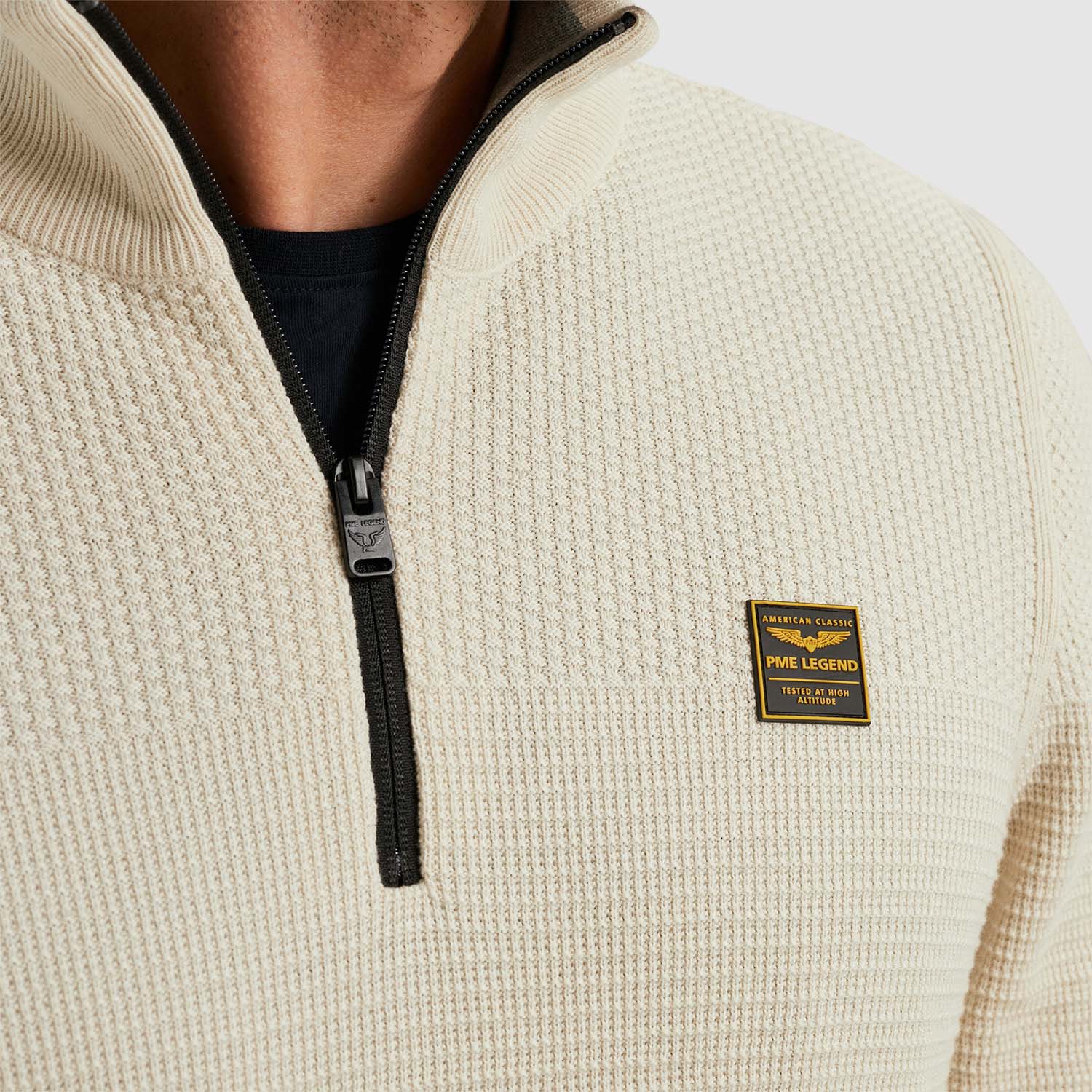 PME Legend  Half zip collar cotton mouline