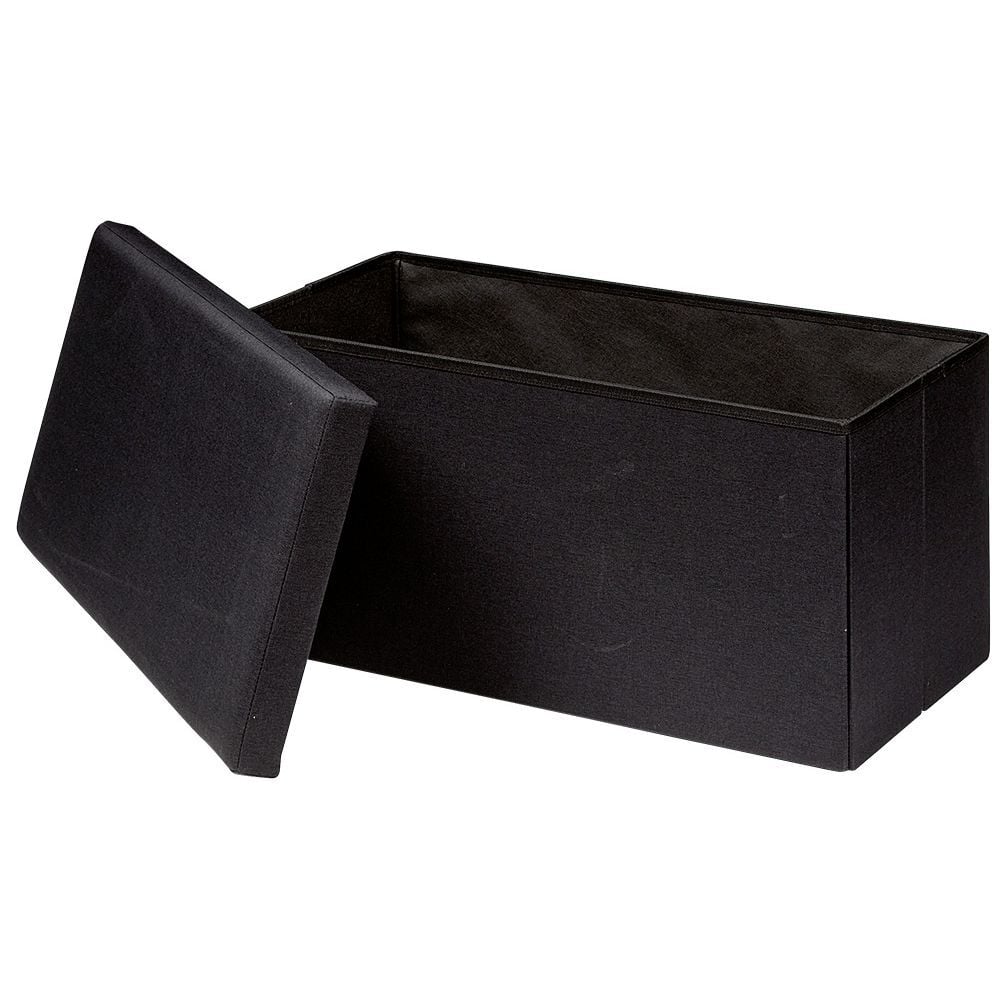 Banc coffre Clara Noir - L76,5 x P38 x H37,5 cm