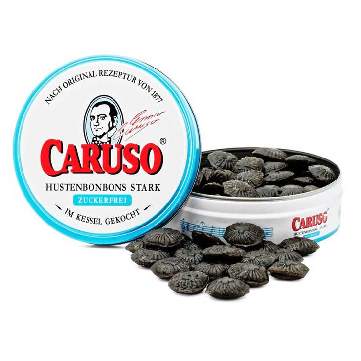 Caruso Hustenbonbons stark zuckerfrei, 50 g