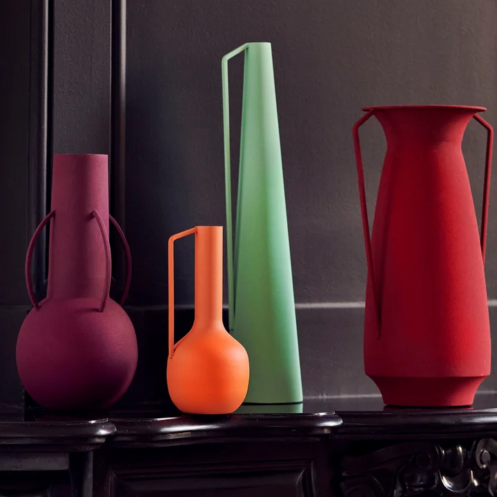 Pols Potten - Roman Vase, mattgrün (4er-Set)