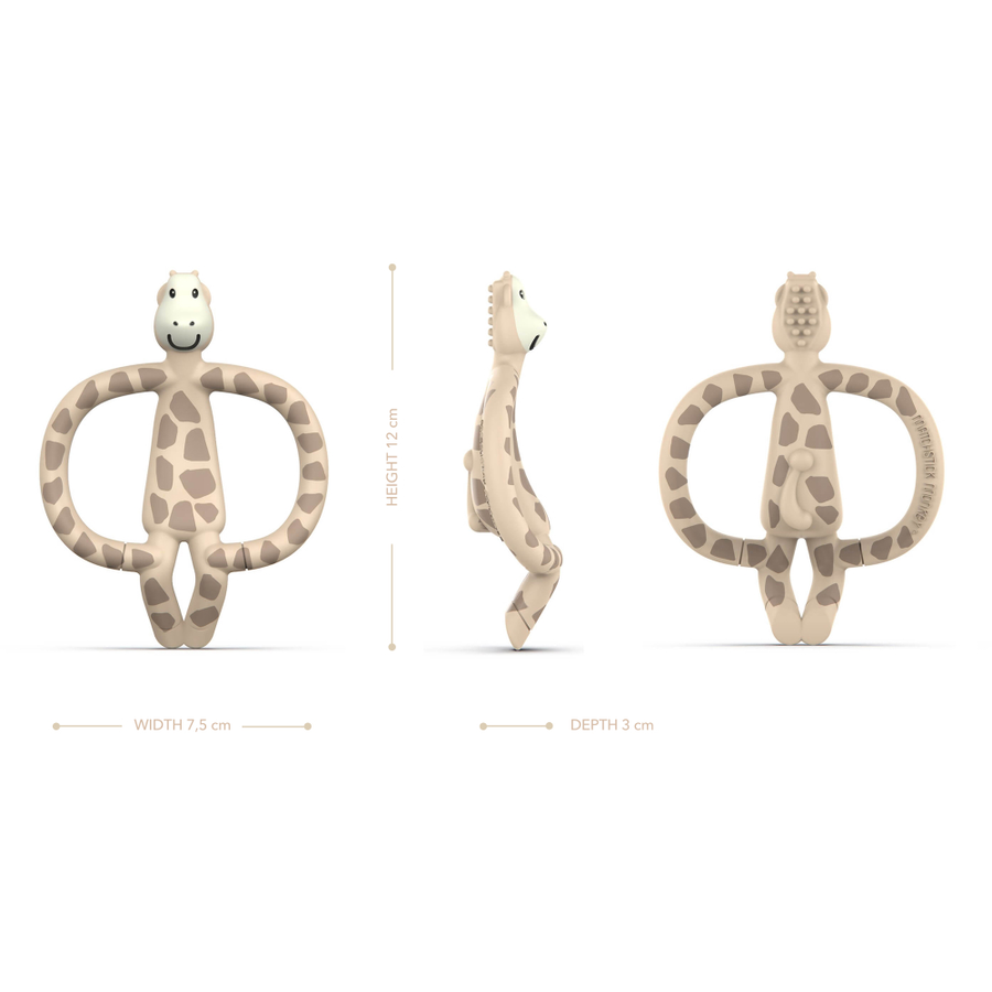 MATCHSTICK MONKEY™ Geschenkset Tier-Beißring Gigi Graffe & Musselin-Tuch