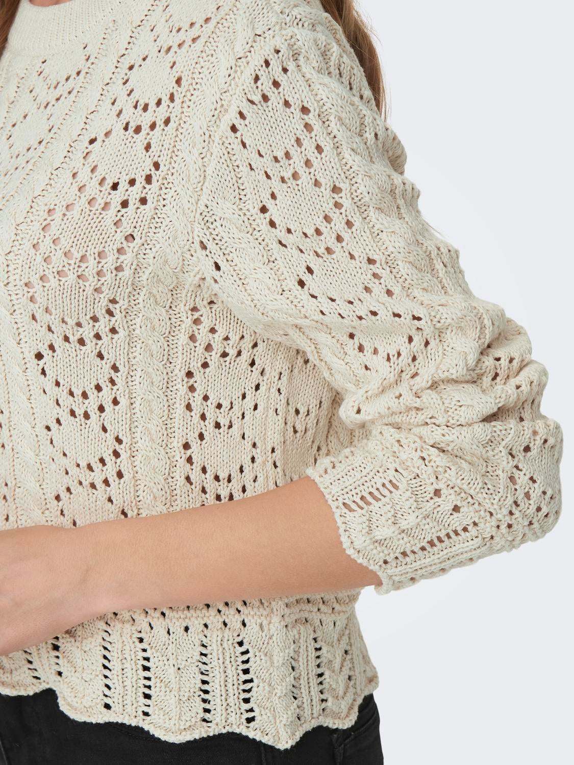 ONLCANDY Strickpullover Ecru