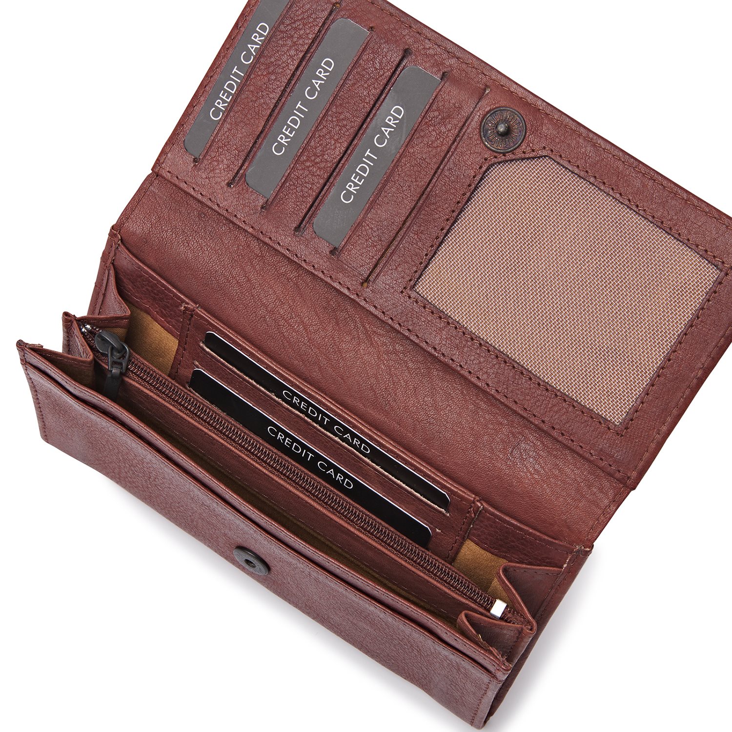 dR Amsterdam Tampa Damesportemonnee brown
