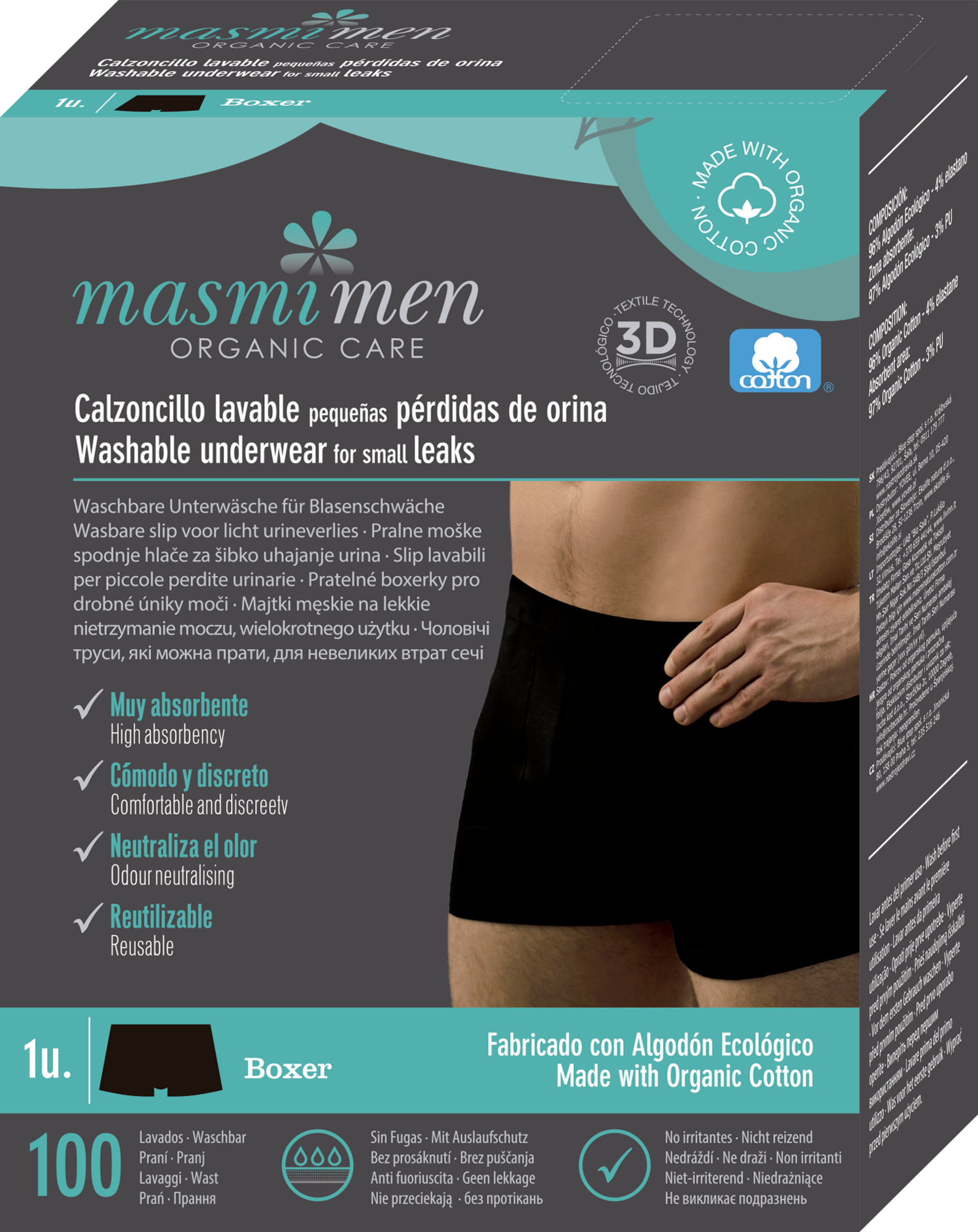 masmi  Boxershort Men für Blasenschwäche, XL