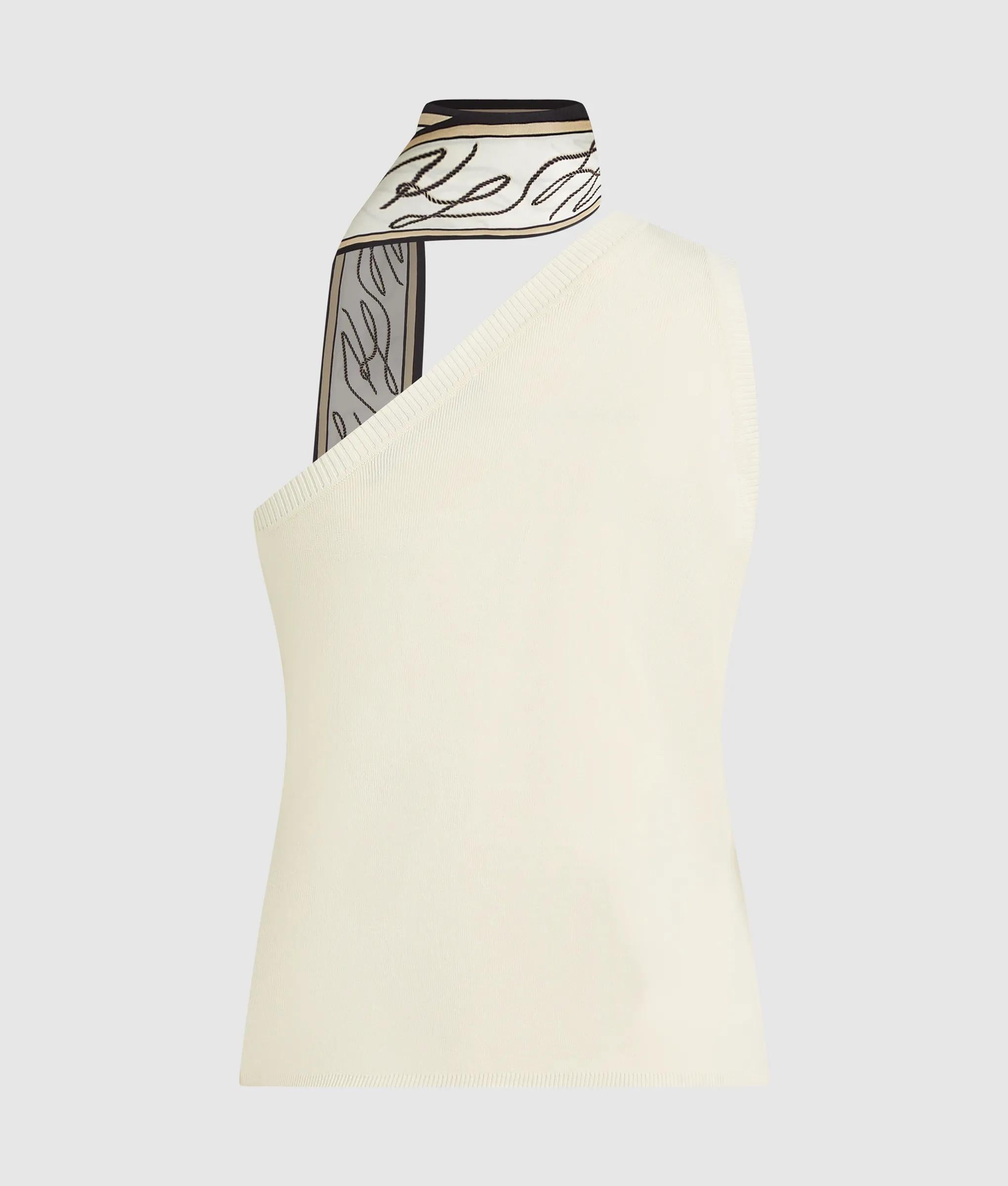 Sjaal gebreide print top
