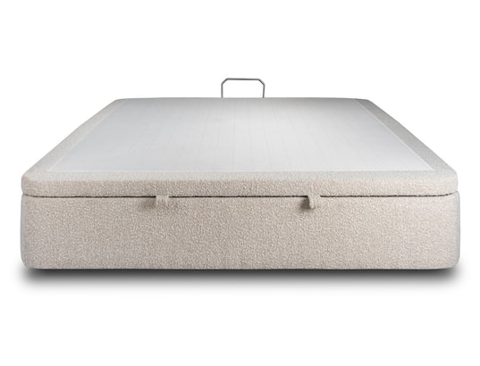 SOMMEIL DE PLOMB - Sommier 140 x 190 Sommier coffre bouclette beige 140x190 h39cm