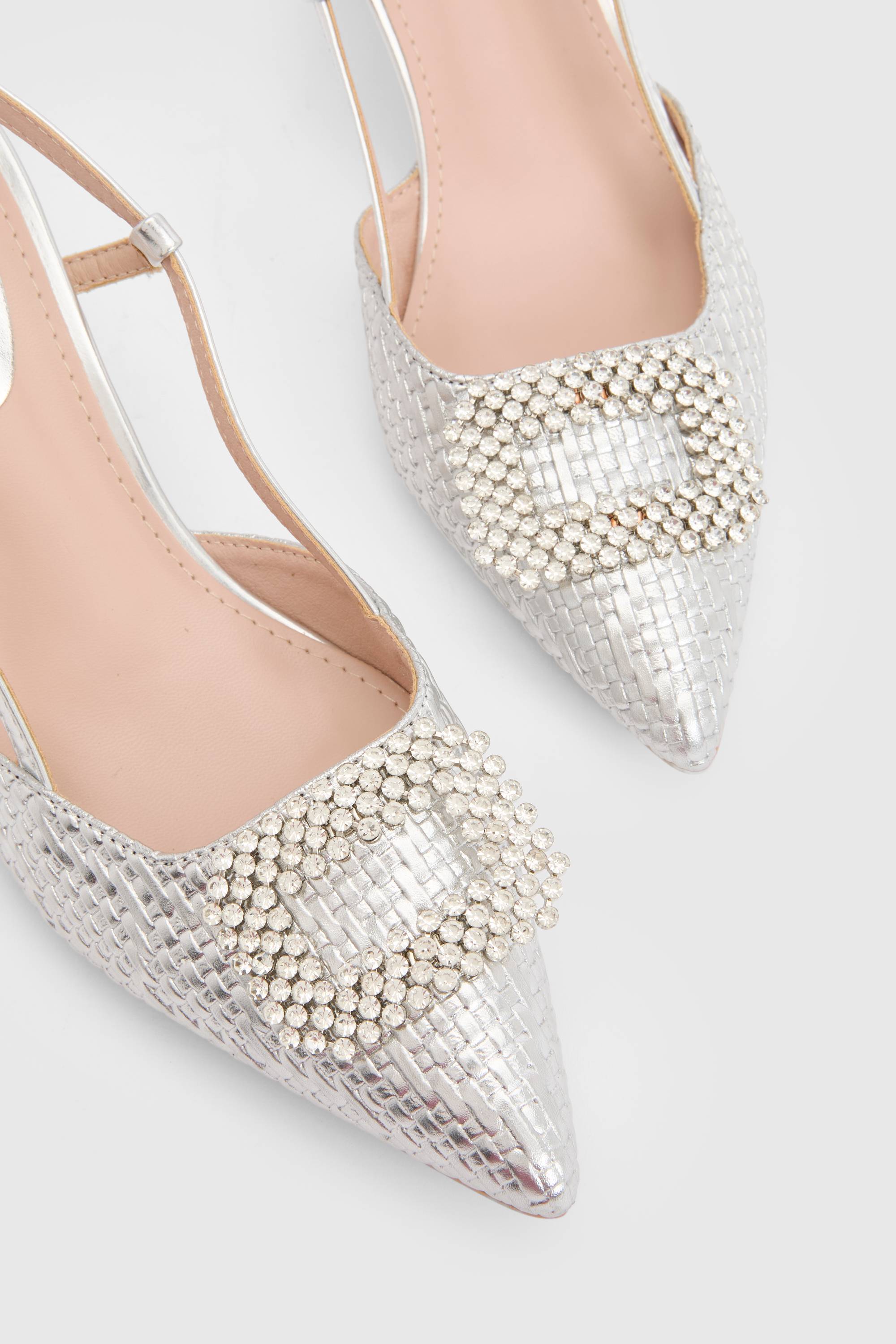 Oasis Escarpins Layla À Talon Bobine Bout Pointu Finition Carrée Ornements Tressés En Synthétiquecuir