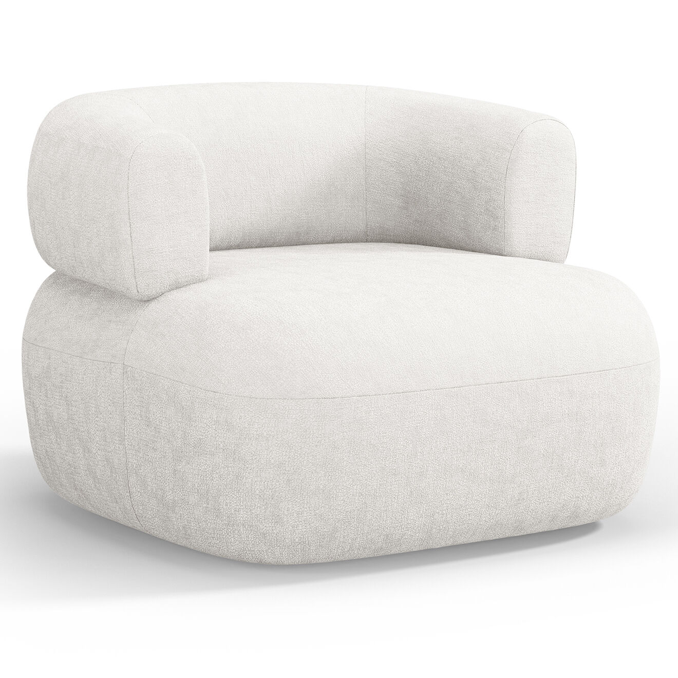 Micadoni Fauteuil Jenny beige clair - 90x88x73 cm
