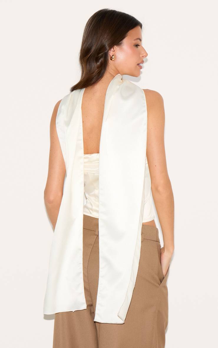 Crème Corset À Détail Foulard Froncé