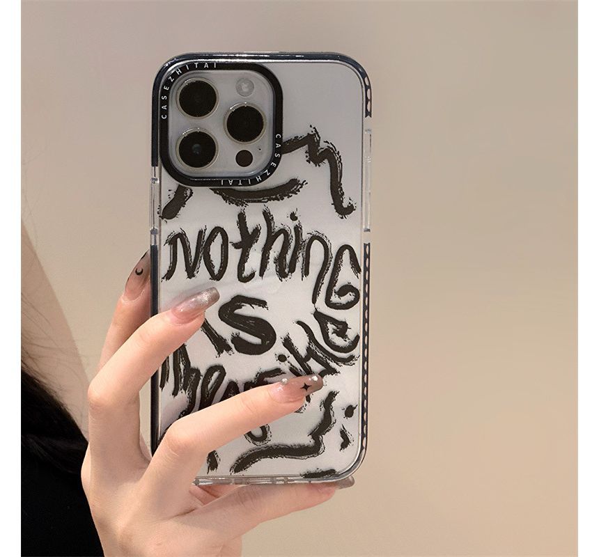 likamika - Telefoonhoesje met letters - iPhone 15 / 15 Plus / 15 Pro / 15 Pro Max / 14 / 14 Plus / 14 Pro / 14 Pro Max / 13 Pro Max / 13 Pro / 13 / 13 mini / 12 Pro Max / 12 Pro / 12 / 12 mini / 11 Pro Max / 11 Pro / 11