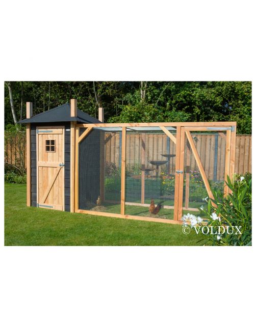 Voldux Hooiberg Mees Xl - Kippenhok - 437x150x235 cm Zwart