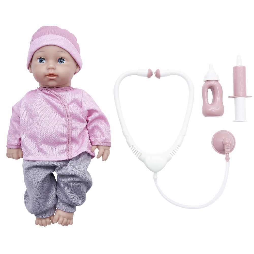 Poupon avec accessoires du docteur