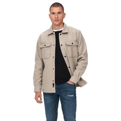Chemise à manches longues homme Onsash Ovr Woolen Look Pkt ONLY AND SONS