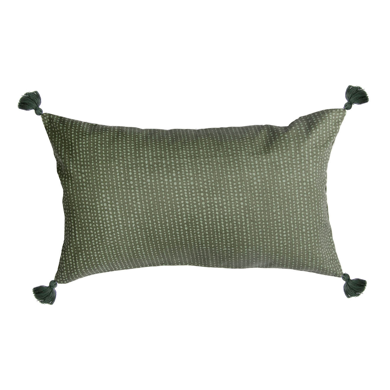 Febronie Housse de coussin Dots verte - 50x30 cm