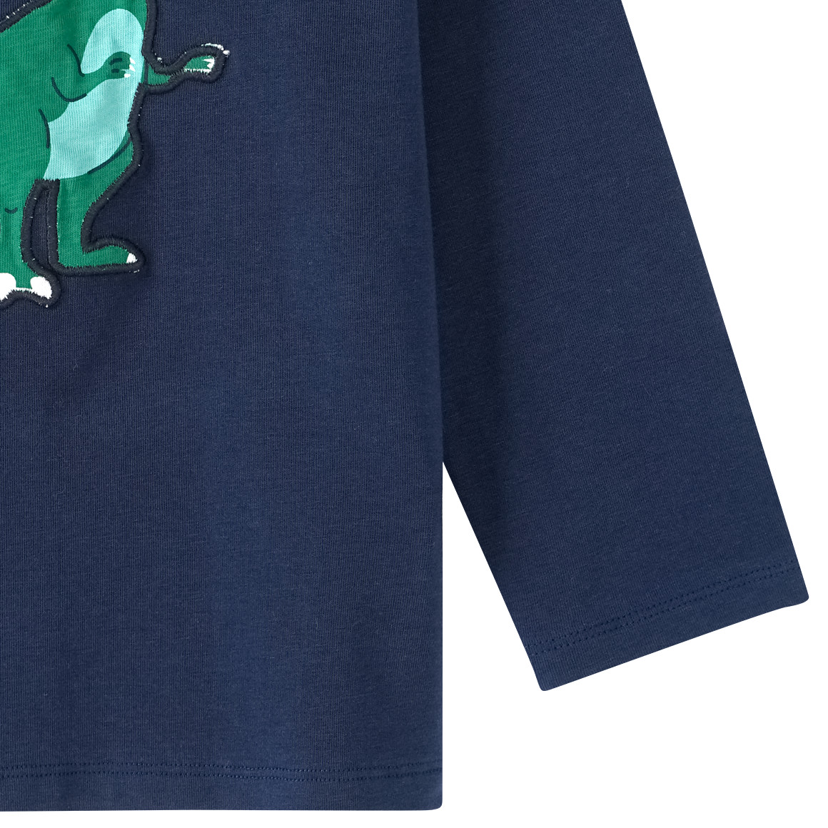 Topomini Baby Langarmshirt mit Dino-Applikation dunkelblau