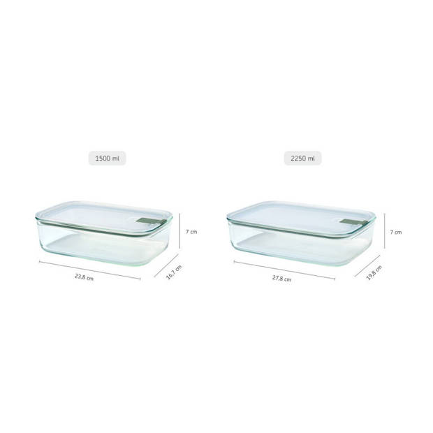 Mepal EasyClip vershouddoos glas 2250ml nordic sage